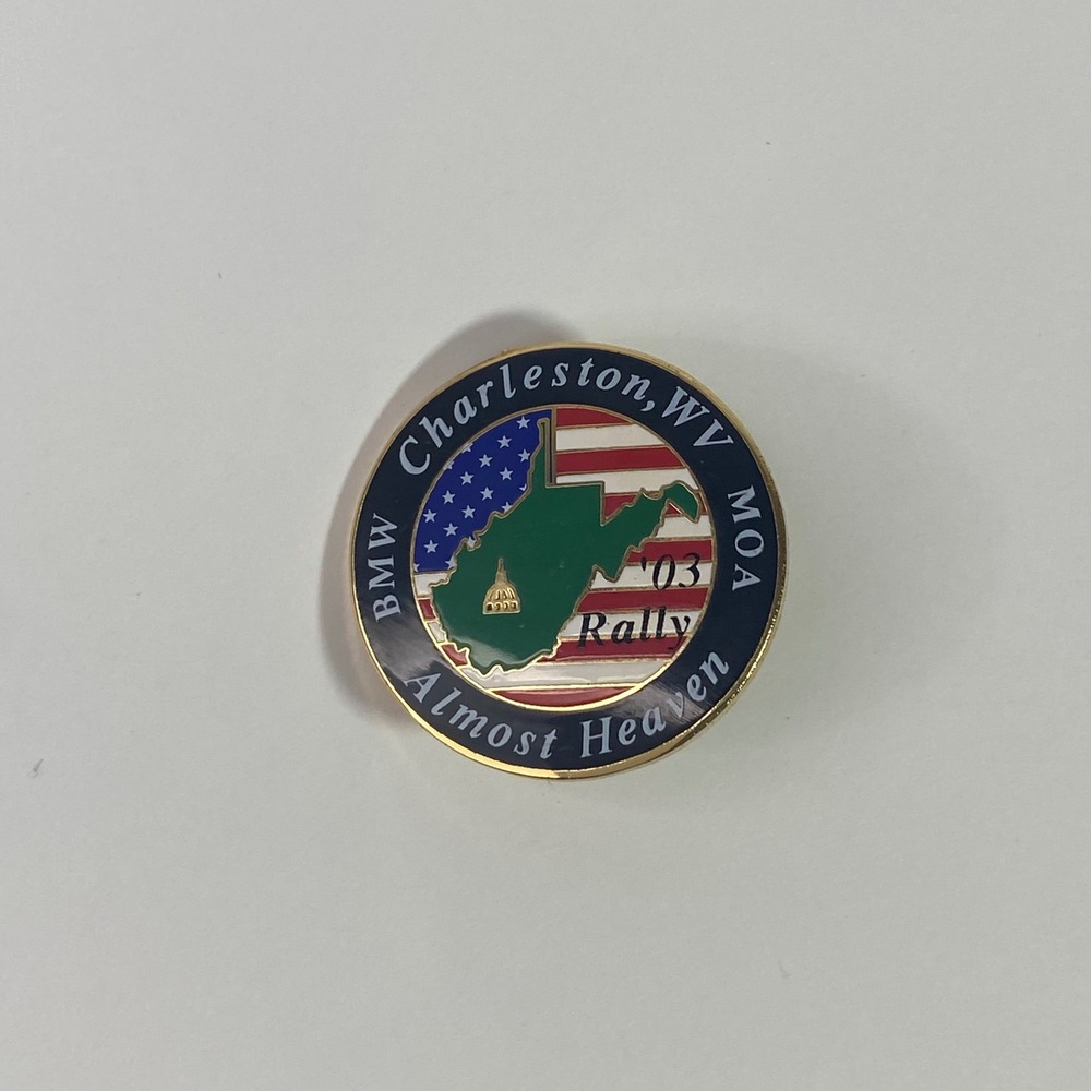 BMW MOA Charleston WV '03 Rally Almost Heaven Lapel Pin 2003 Motorcycle Club